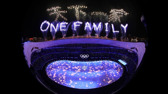 Winter Olympics Bird's Nest Fireworks Show Computer Wallpaper