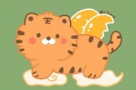 Cute cartoon avatar of the Year of the Tiger