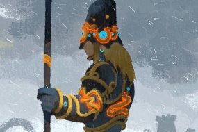 Zelda Link hand-painted computer wallpaper