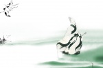 水墨画屈原图片桌面壁纸
