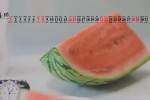 Cool watermelon desktop calendar wallpaper picture for August 2021