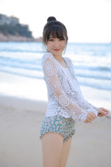 海边沙滩美女性感泳衣照写真