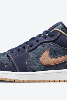 AJ1 low-top denim model details