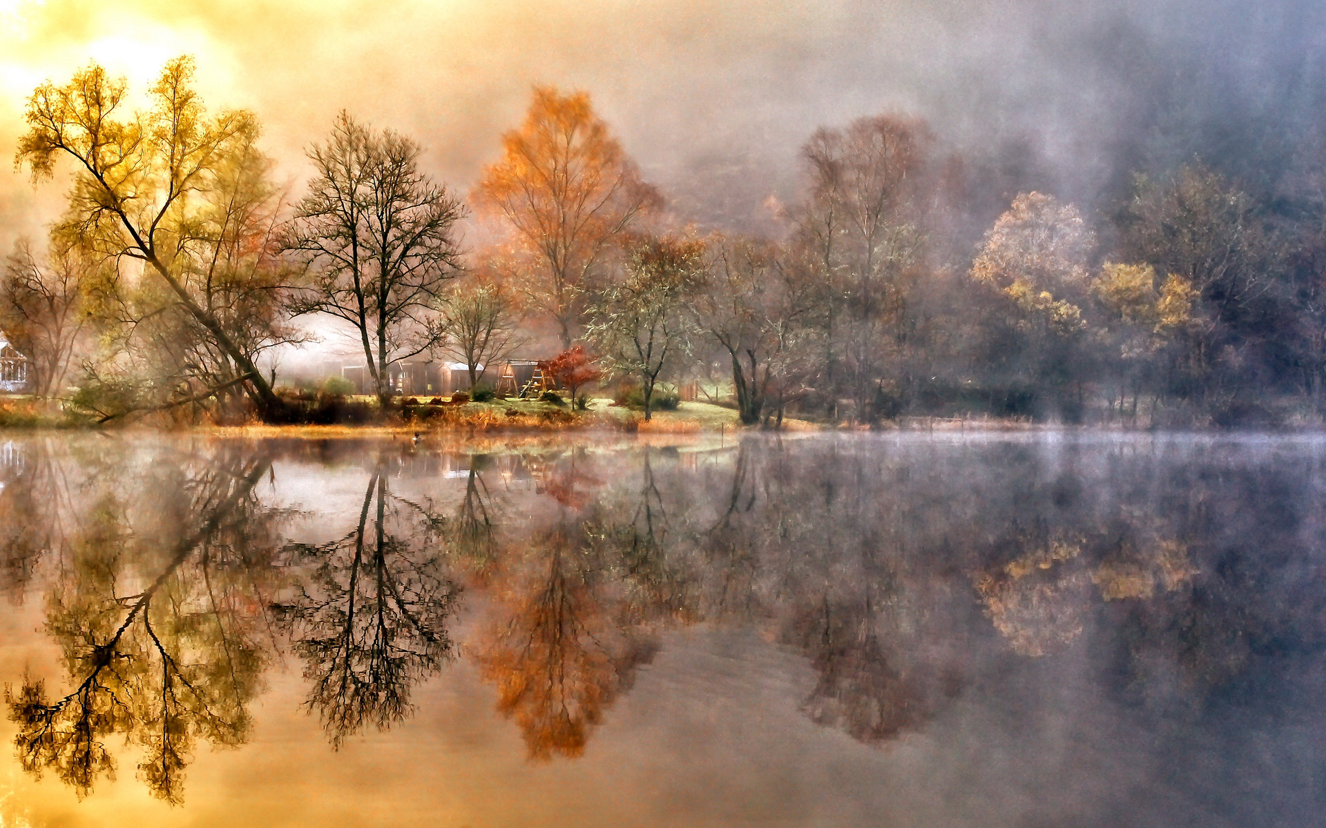 风景如画的秋天美景图片桌面壁纸