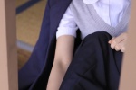 Sexy beauty schoolgirl uniform temptation photo