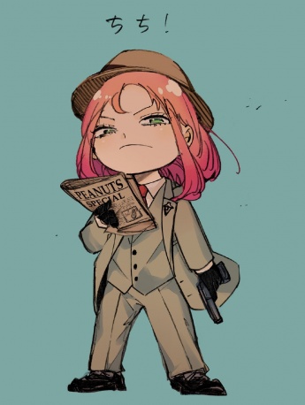 阿尼亚cos手绘风图片