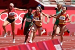 Ultra-clear photos of the women’s track and field 4×100m relay final scene