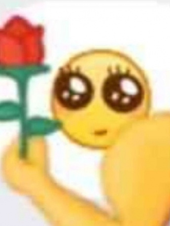 Yellow face holding rose emoticon pack