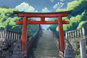 Two-dimensional Japanese anime scene pictures wallpaper