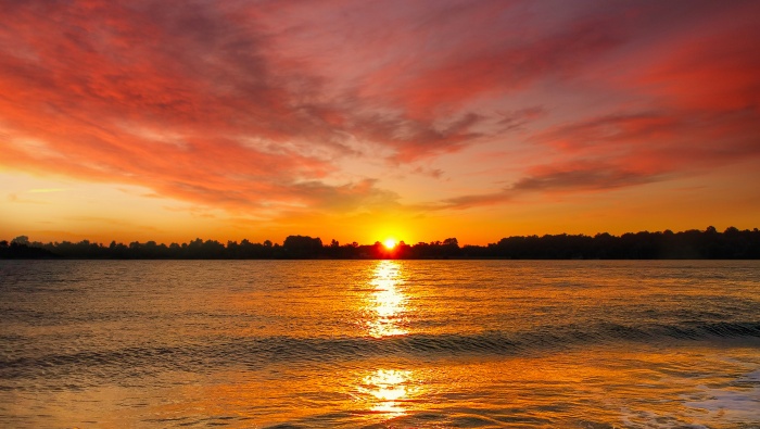 Beautiful seaside sunset pictures desktop wallpaper