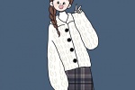 Cute daily outfits for girls, hand-painted mobile wallpapers