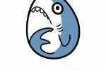 The latest version of cute little shark emoticon picture