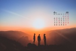2022年4月唯美意境人像背影日历壁纸