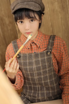 文艺画画美女手机壁纸图片