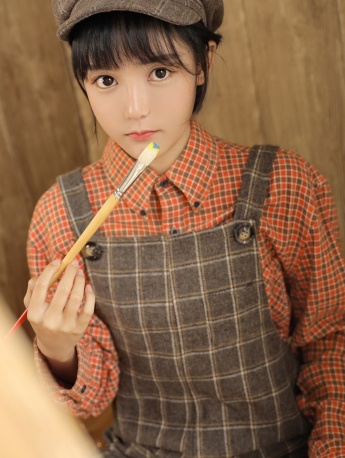 文艺画画美女手机壁纸图片