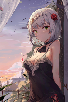 诺艾尔性感睡衣写真手机壁纸