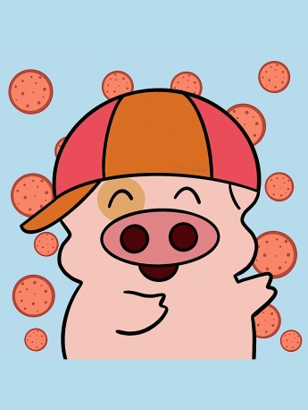 McDull cartoon illustration mobile wallpaper