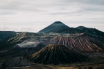Distant volcano landscape photography wallpaper