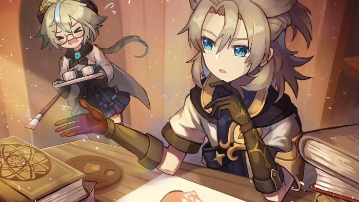 原神砂糖雷泽阿贝多壁纸图片