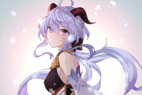 Original God Ganyu anime cartoon HD computer wallpaper