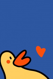 可愛分屏小鴨子手機壁紙