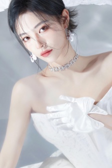 许佳琪白色婚纱高清手机壁纸