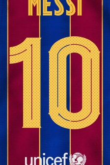 梅西巴薩10號球衣背號手機壁紙