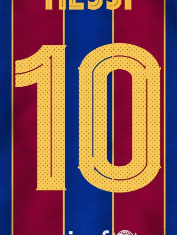 梅西巴薩10號球衣背號手機壁紙