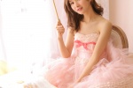 Photos of beautiful beauties in pink wedding dresses