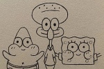 Spongebob series simple strokes pictures