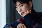 Xiao Zhan handsome photo pictures in printed sweater