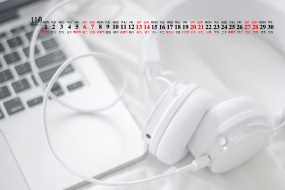 2021年11月小清新简约桌面日历壁纸