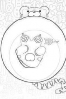 虎爪比耶简笔卡通画