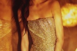 Tang Yan sequined breast-wrapped dress sexy photo wallpaper