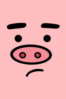 粉紅小豬卡通手機壁紙