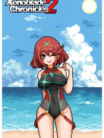 Xenoblade Chronicles 2 pixel art fan works