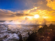 唯美海边落日壁纸