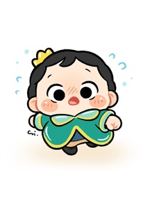 Q version illustration mobile wallpaper