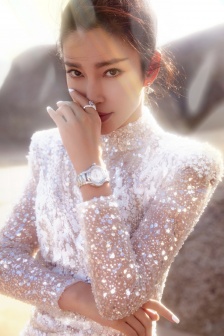 Li Bingbing's charming and sexy photo in sparkling diamond dress