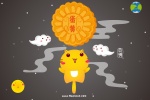 哈咪猫中秋节插画卡通壁纸图片