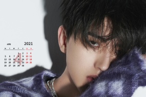 April 2021 handsome star Cai Xukun calendar wallpaper