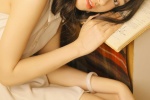 Sexy photo of a good-looking beauty with fair skin and long legs