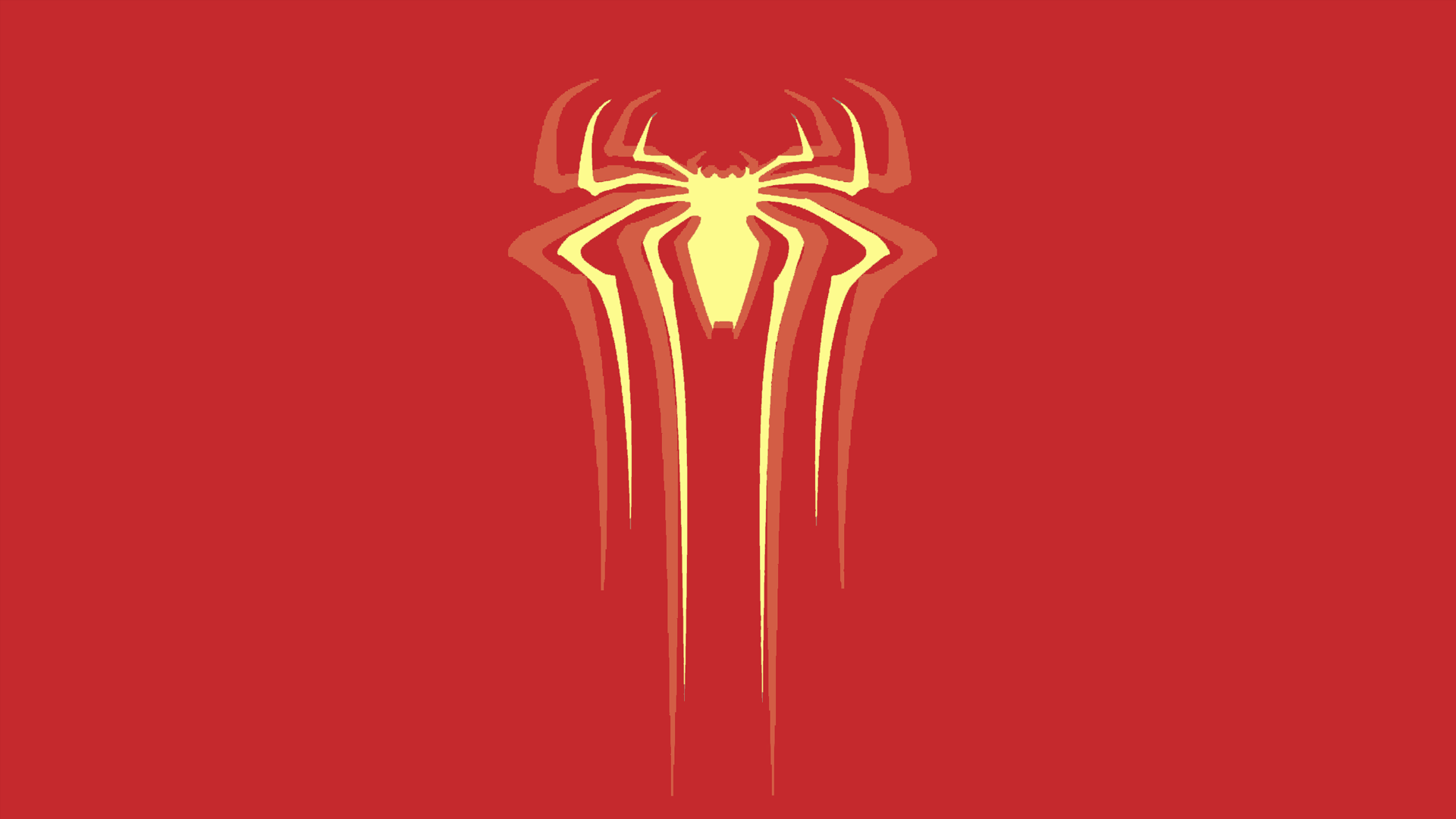 蜘蛛侠红色简约风logo壁纸