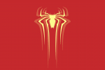 蜘蛛侠红色简约风logo壁纸