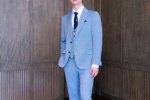 Zhang Yixing's elegant and handsome photo in blue suit