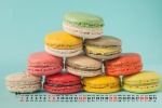 August 2021 delicious macarons desktop calendar wallpaper