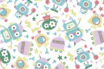 Girly cute tiled curved screen mobile phone wallpaper