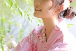 Pink kimono beauty mobile wallpaper