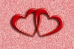 520粉紅色的愛心情人節桌麵壁紙