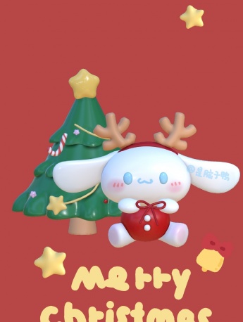 大耳狗圣诞主题手机壁纸